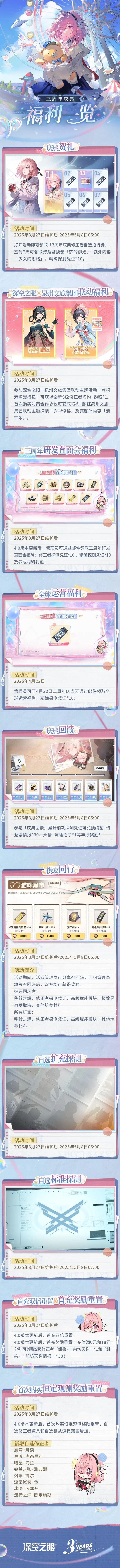 深空之眼三周年庆典福利一览